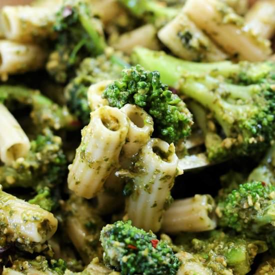 Cilantro Basil Pesto Pasta