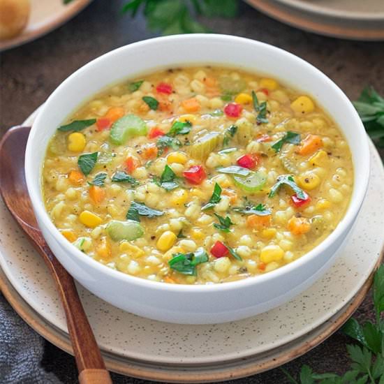 Instant Pot Lentil Barley Soup
