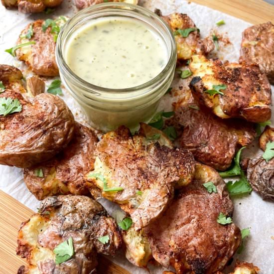 Air Fryer Smashed Potatoes