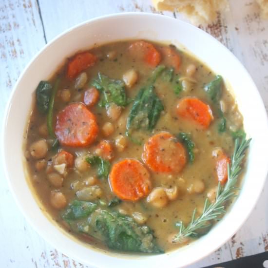 Creamy Vegan White Bean Soup