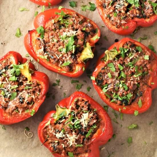 Meat Stuffed Peppers without Rice