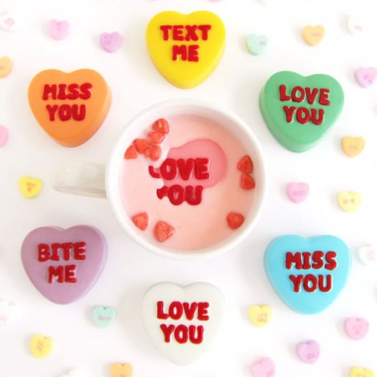 Conversation Heart Hot Cocoa Bombs