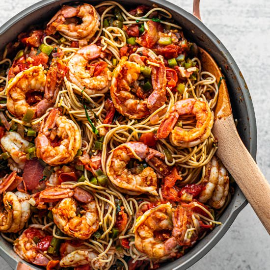 spicy cajun shrimp pasta