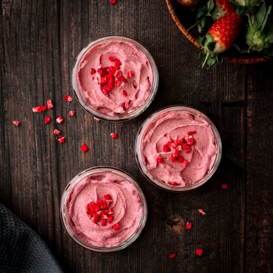 Tofu Strawberry Mousse