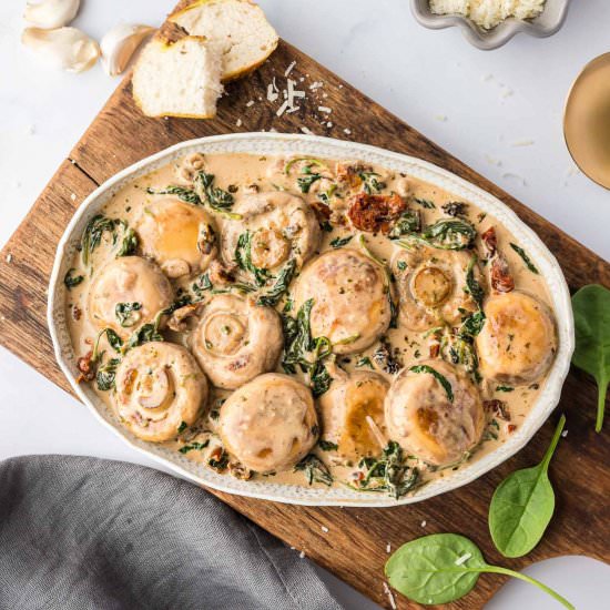 Creamy Tuscan Mushrooms
