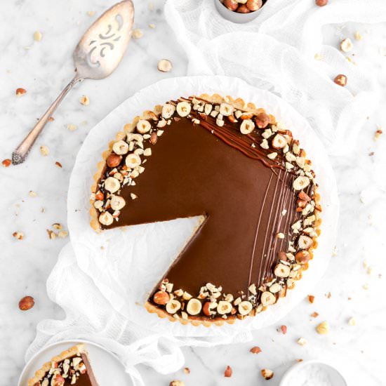 Chocolate Tart with Hazelnut Crust