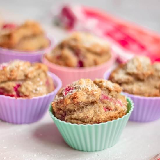 Gluten-free raspberry muffins vegan