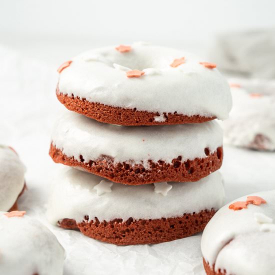 Vegan Red Velvet Doughnuts