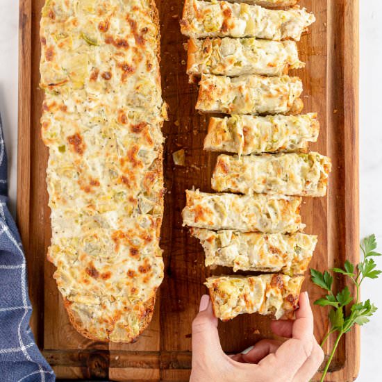 Cheesy Artichoke Bread