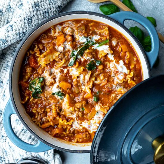 Vegan Lasagna Soup