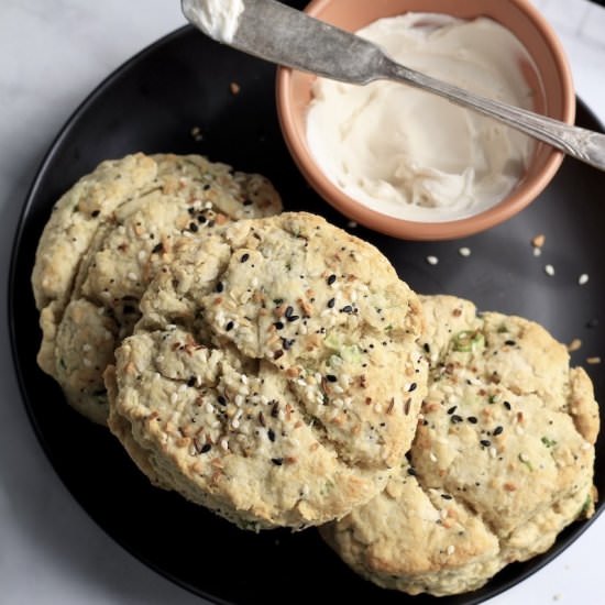 Everything Bagel Scallion Biscuits