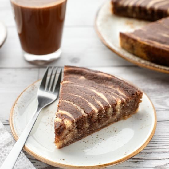 High-Protein Zebra Cake