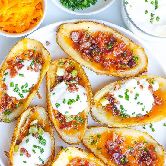 Baked Potato Skins with Bacon