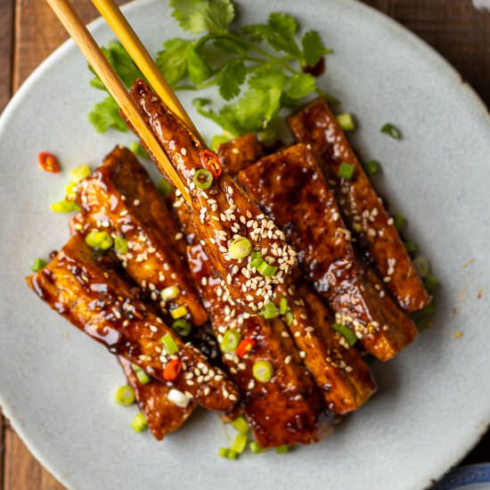 Sticky Coffee Tofu