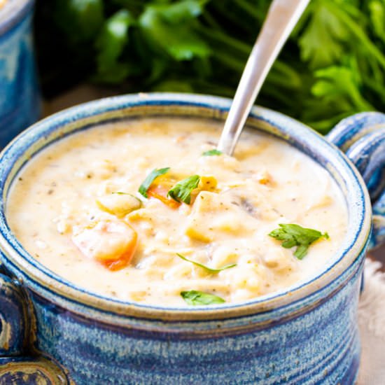 Slow Cooker Creamy Chicken Soup