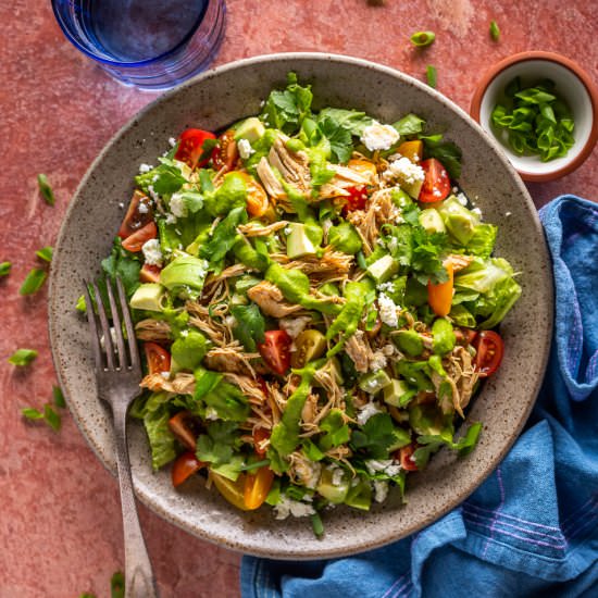 Chicken Taco Salad & Lime Dressing