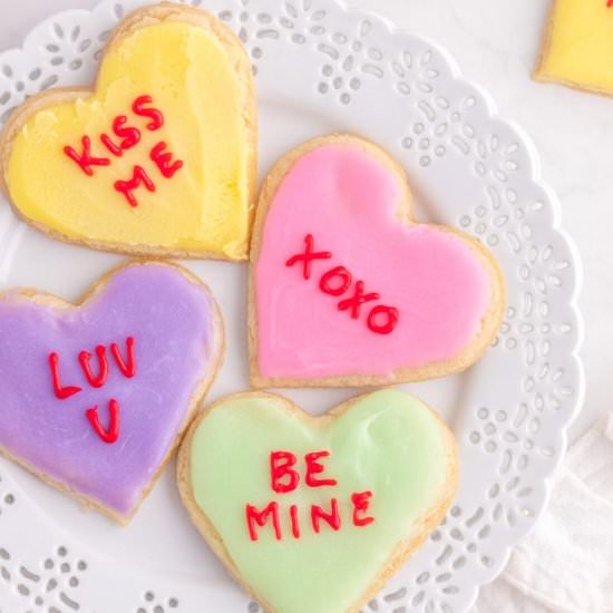 Conversation Heart Cookies