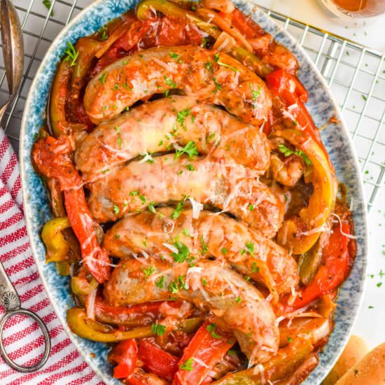 Crockpot Sausage and Peppers