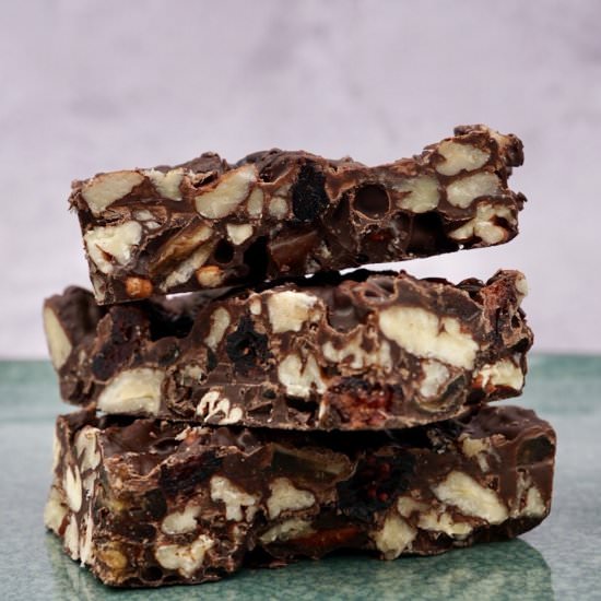 Chocolate, date and nut bars