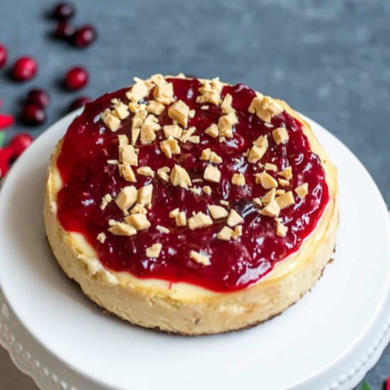 Instant Pot Cranberry Cheesecake