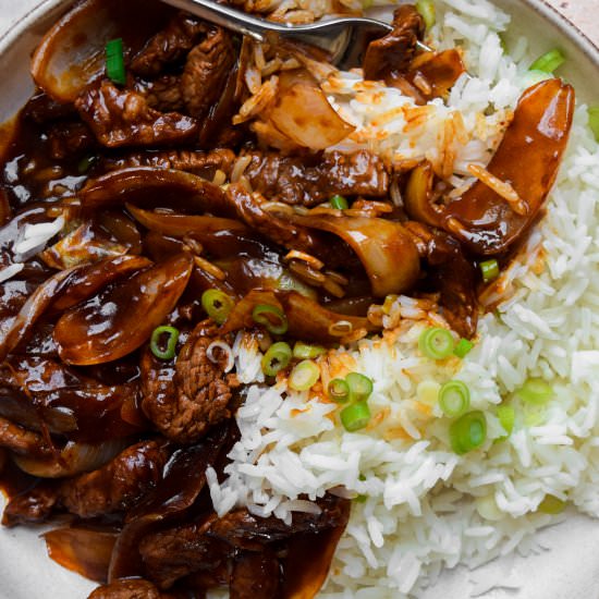 Chinese Beef & Onion Stir Fry