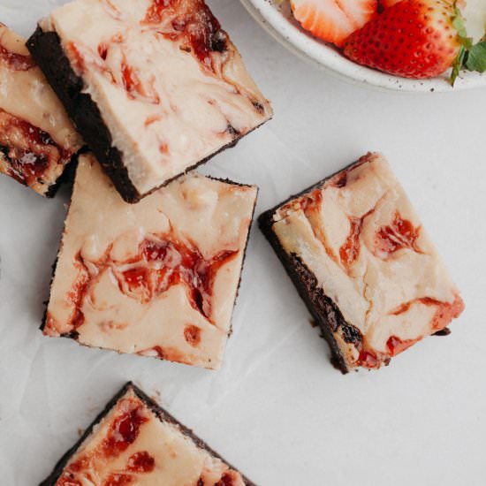 Strawberry Cheesecake Brownies