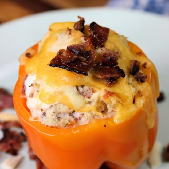 Bacon Ranch Chicken Stuffed Bell Pe