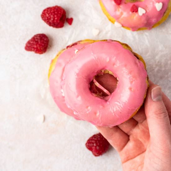Raspberry Donuts