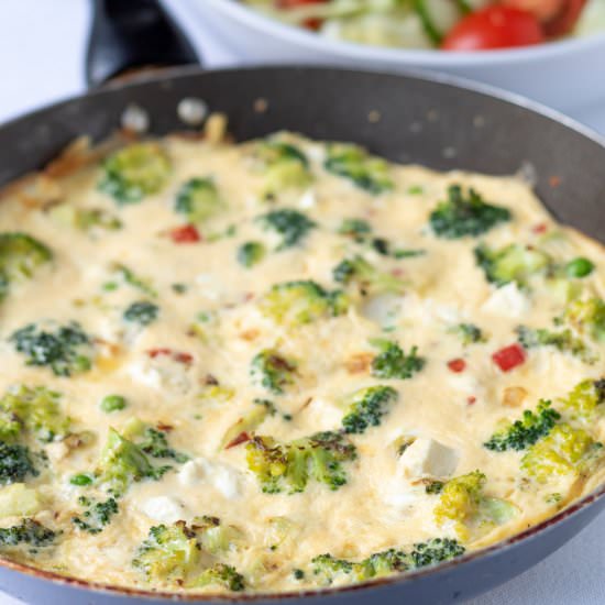 Broccoli and Feta Cheese Frittata