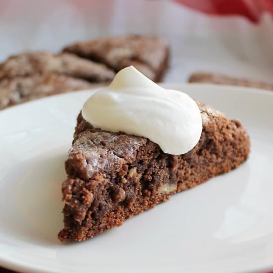 Chocolate Scones w/ Toasted Pecans