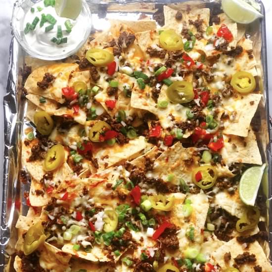 Loaded Sheet Pan Nachos