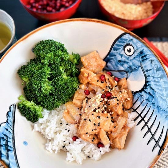 Easy Ginger Miso Vegan Chicken