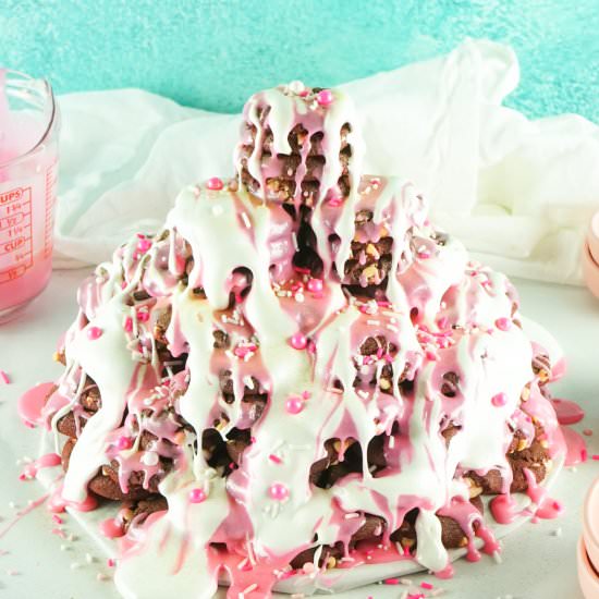 Frosted Red Velvet Cookie Tower.