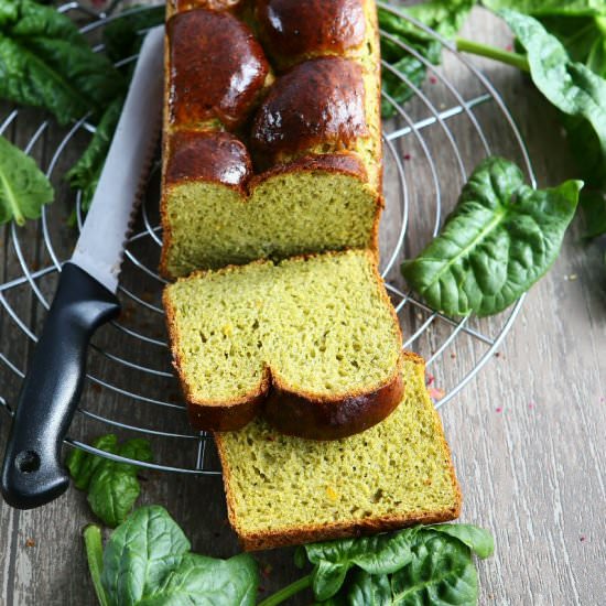 Spinach Brioche Loaf