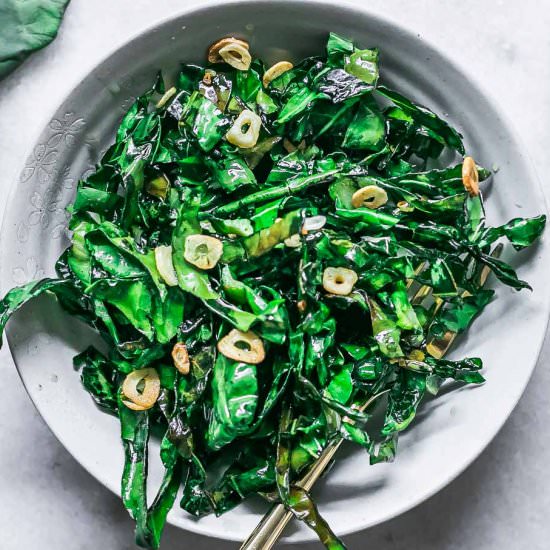 Sautéed Brussels Sprouts Tops