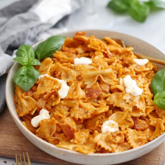 Pasta Alla Vodka with Bacon
