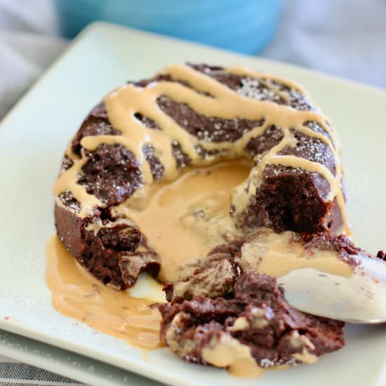 Chocolate Peanut Butter Lava Cake