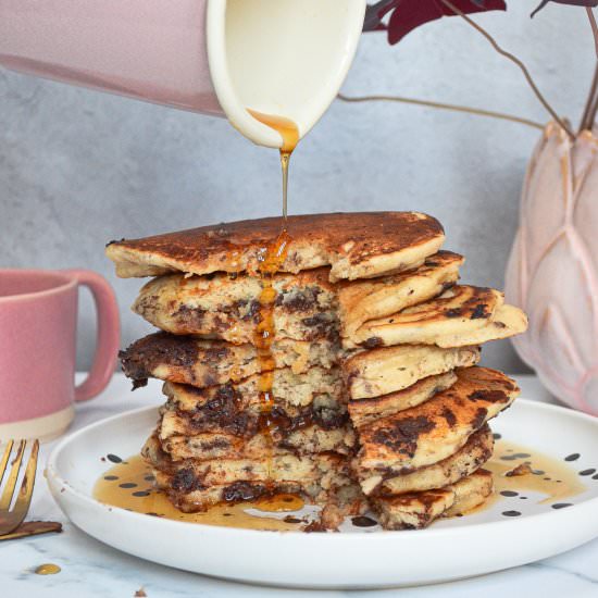 Vegan Chocolate Chunk Pancakes