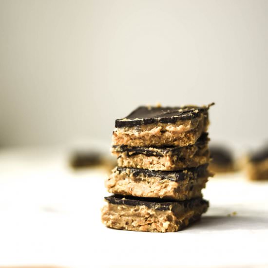 No-Bake Raw Vegan Snickers Bars If