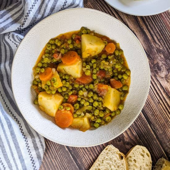 Stewed Peas, Carrots & Potatoes