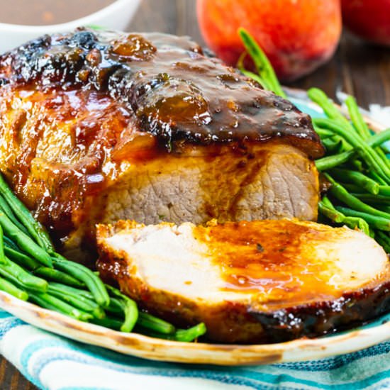 Peach Glazed Pork Loin