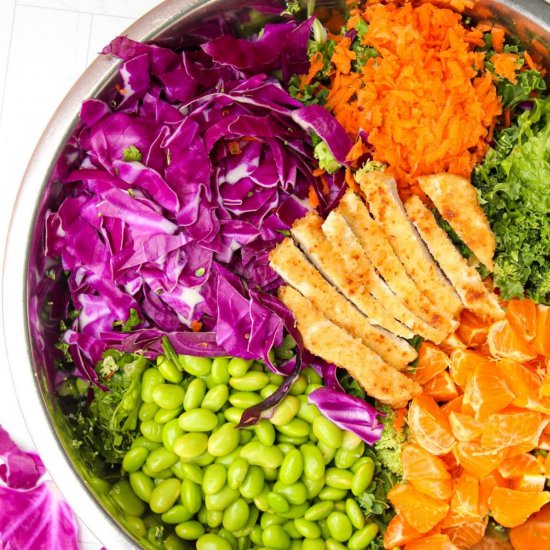 Crunchy citrus rainbow salad