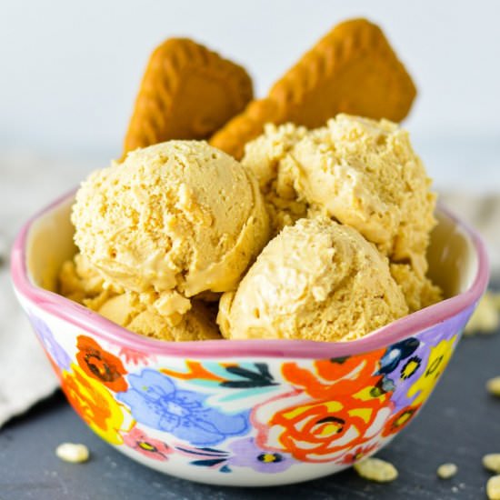 Biscoff Rice Krispie Ice Cream