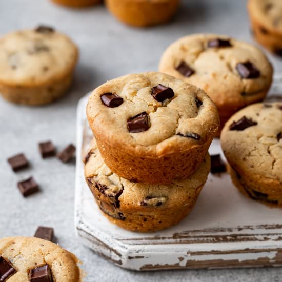 Chocolate Chip Mochi Muffins