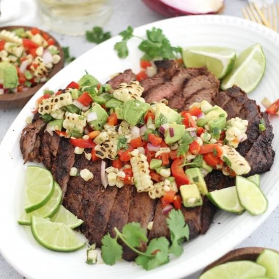 Carne Asada with Corn Salsa