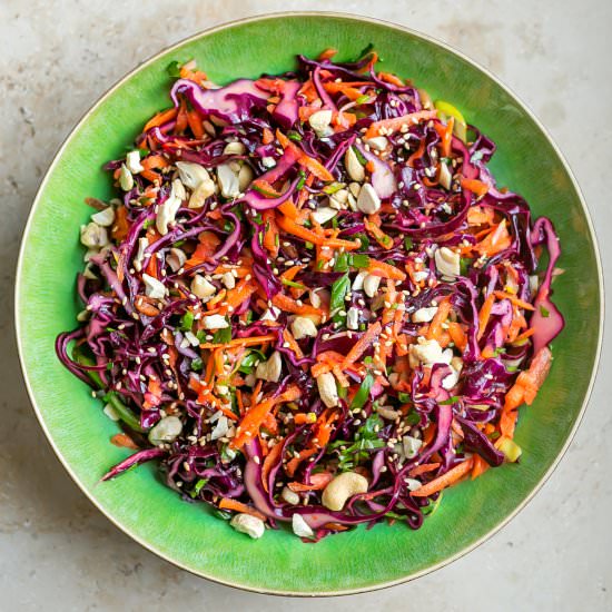 Cashew Sesame Lime Coleslaw