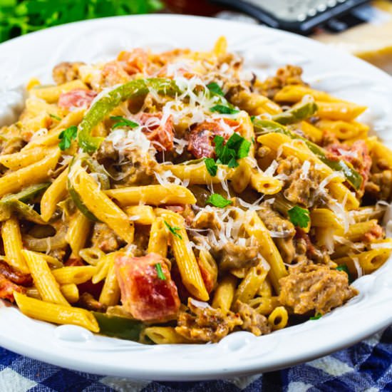Creamy Cajun Sausage Pasta