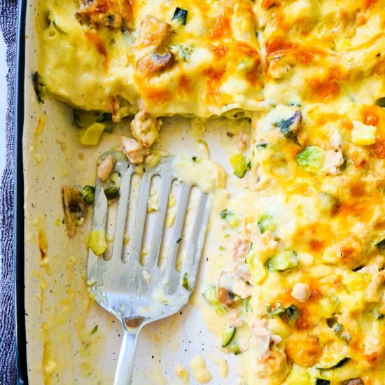 Creamy chicken lasagna