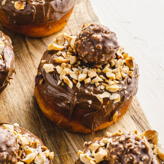 Decadent Hazelnut Nutella Donuts