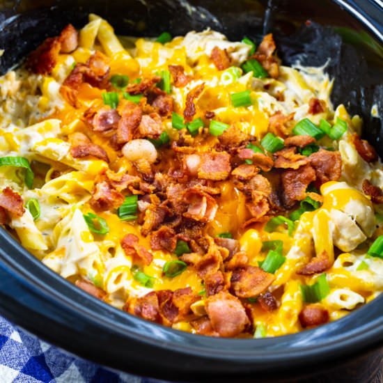 Slow Cooker Crack Chicken Pasta